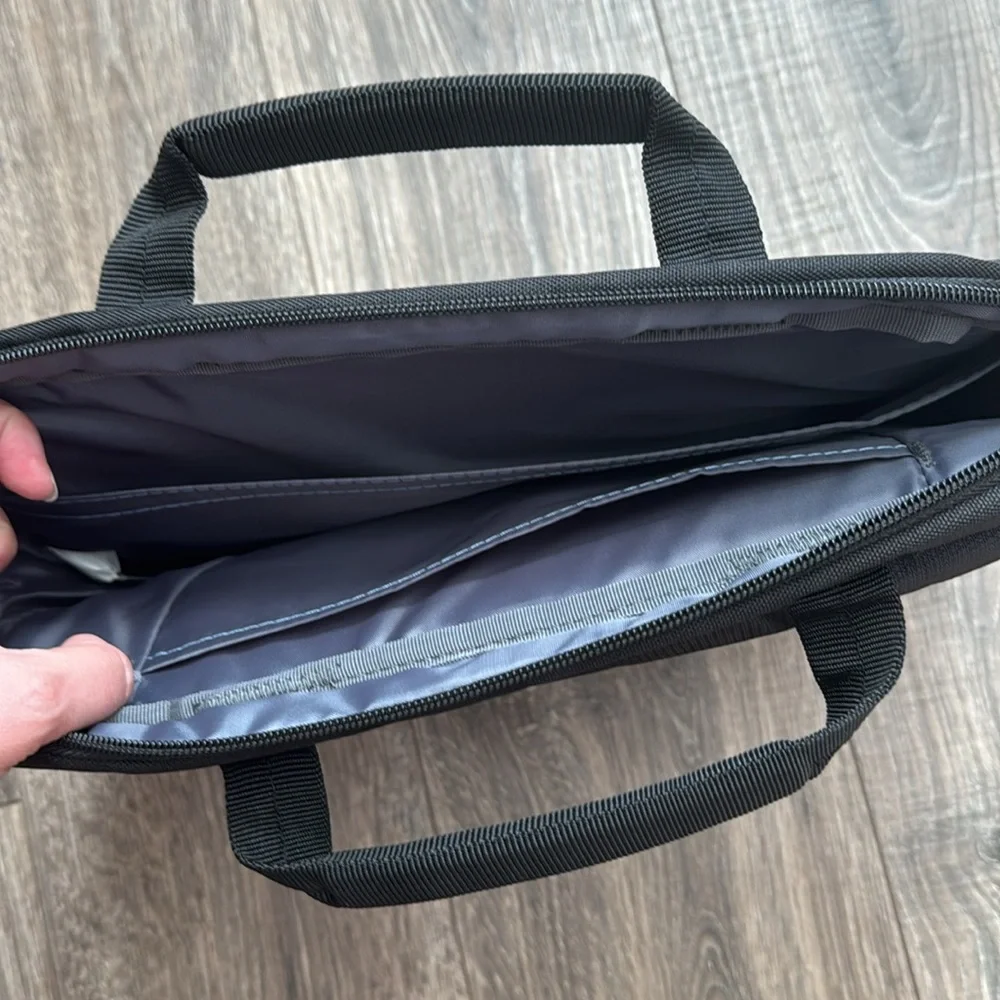 Sleek Black Laptop Bag with Durable Design